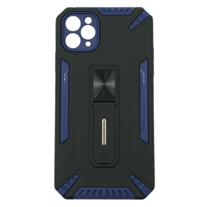 Husa de protectie Flippy compatibila cu Apple iPhone 11 Defender Model 4 cu suport, Albastru inchis - Img 1
