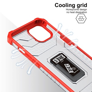 Husa de protectie Flippy compatibila cu Apple iPhone 13 Mini Acrylic Armor cu suport Rosu - Img 4