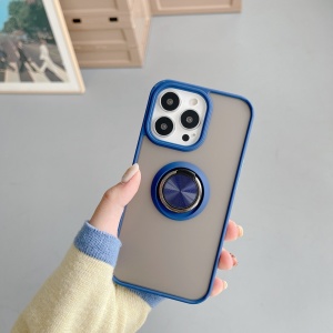 Husa de protectie Flippy compatibila cu Apple iPhone 13 Pro,Defender cu prindere inel,Albastru - Img 2