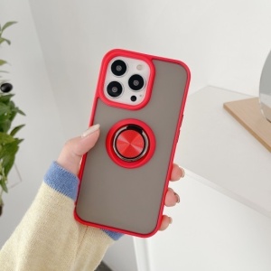 Husa de protectie Flippy compatibila cu Apple iPhone 13 Pro Max,Defender cu prindere inel,Rosu - Img 2