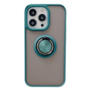 Husa de protectie Flippy compatibila cu Apple iPhone 13 Pro Max,Defender cu prindere inel,Verde - Img 1