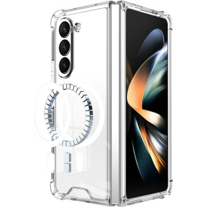 Husa de protectie Flippy compatibila cu Samsung Z Fold 5, MagSafe Blister, gaura mare camera, transparenta