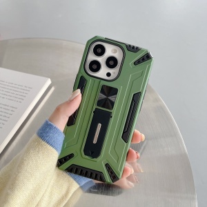 Husa de protectie Flippy pentru Apple iPhone 13 Defender Sergeant Brave cu suport,Verde - Img 3