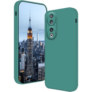 Husa de Protectie, Flippy, pentru Honor 90, Liquid Silicone, cu Microfibra pe Interior, Protectie Antisoc, Compatibil Incarcare Wireless, Verde
