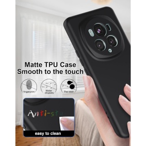 Husa de Protectie, Flippy, pentru Honor Magic 6 Pro, Liquid Silicone, cu Microfibra pe Interior, Protectie Antisoc, Compatibil Incarcare Wireless, Negru - Img 3
