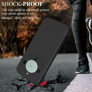 Husa de Protectie, Flippy, pentru Huawei Mate 60 Pro, Liquid Silicone, cu Microfibra pe Interior, Protectie Antisoc, Compatibil Incarcare Wireless, Negru - Img 5