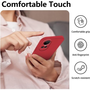 Husa de Protectie, Flippy, pentru Oppo Reno 10 Pro 5G, Liquid Silicone, cu Microfibra pe Interior, Protectie Antisoc, Compatibil Incarcare Wireless, Rosu - Img 3