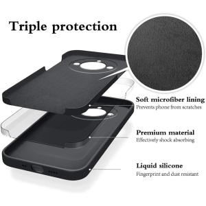 Husa de Protectie, Flippy, pentru Realme 11 Pro Plus, Liquid Silicone, cu Microfibra pe Interior, Protectie Antisoc, Compatibil Incarcare Wireless, Negru - Img 2