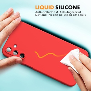 Husa de Protectie, Flippy, pentru Samsung Galaxy A15, Liquid Silicone, cu Microfibra pe Interior, Protectie Antisoc, Compatibil Incarcare Wireless, Rosu - Img 7