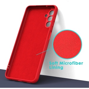 Husa de Protectie, Flippy, pentru Samsung Galaxy S23 FE, Liquid Silicone, cu Microfibra pe Interior, Protectie Antisoc, Compatibil Incarcare Wireless, Rosu - Img 5