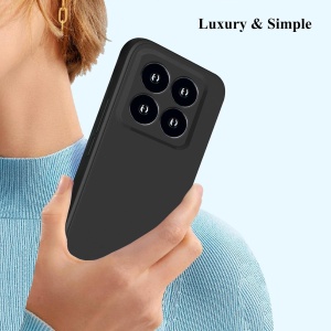 Husa de Protectie, Flippy, pentru Xiaomi 14, Liquid Silicone, cu Microfibra pe Interior, Protectie Antisoc, Compatibil Incarcare Wireless, Negru - Img 3