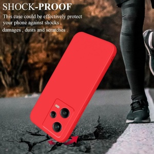 Husa de Protectie, Flippy, pentru Xiaomi Redmi Note 12 Pro 5G, Liquid Silicone, cu Microfibra pe Interior, Protectie Antisoc, Compatibil Incarcare Wireless, Rosu - Img 5