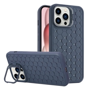 Husa de Protectie TPU, Flippy, pentru Apple iPhone 15 Pro Max, 3D Cube, cu Inel, Protectie Camera, Antisoc, Antizgariere, Antialunecare, Acoperire Completa, Albastru - Img 1