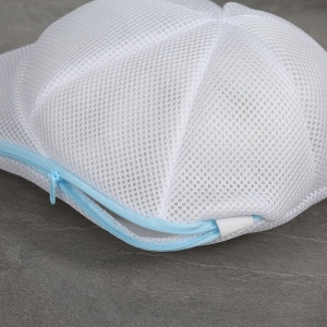 Husa de Spalare Sapca, Flippy, pentru Masina de Spalat, din Poliester, Circumferinta 53 cm, cu Fermoar, Alb/Albastru - Img 6