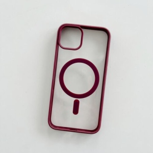 Husa MagSafe pentru Apple iPhone 13 Pro, Full Cover, Frosted Acrylic Color Big Hole, Magnetica, Incarcare Wireless, Flippy, Mov - Img 2