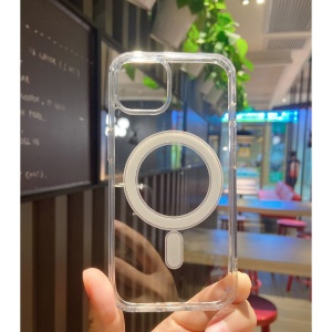 Husa MagSafe Silicone pentru iPhone 14, Flippy, Transparenta - Img 4
