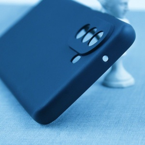 Husa pentru Huawei Huawei Y90, Flippy, Liquid Silicone, cu Microfibra pe interior, Protectie Antisoc, Albastru Inchis - Img 2