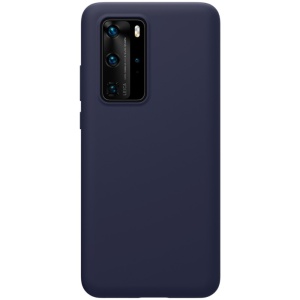 Husa protectie compatibila cu Huawei P40 Pro Liquid Silicone Case Albastru inchis - Img 7