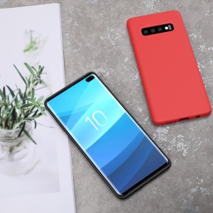 Husa protectie compatibila cu Samsung S10 Plus Liquid Silicone Case Albastru inchis - Img 8