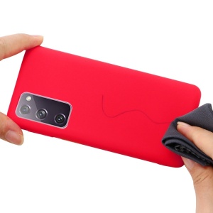 Husa protectie compatibila cu Samsung S20 Liquid Silicone Case Rosu - Img 9
