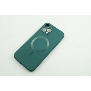 Husa protectie Flippy compatibila cu Apple iPhone 12 Mag Safe Silicone Verde - Img 3