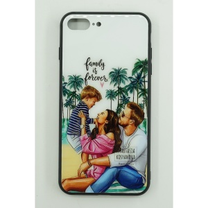 Husa protectie,Flippy, compatibila cu Apple iPhone 12 Pro Glass print Family is Forever Multicolor - Img 2