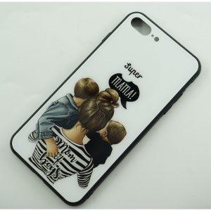 Husa protectie Flippy compatibila cu Apple iPhone 13 Glass print Super Mom Multicolor - Img 6