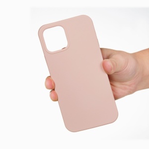 Husa protectie Flippy compatibila cu Apple iPhone 13 Mini Liquid Silicone Roz - Img 3