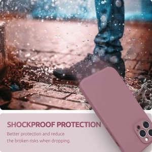 Husa protectie Flippy compatibila cu Apple iPhone 13 Pro Max Liquid Silicone Mov - Img 9