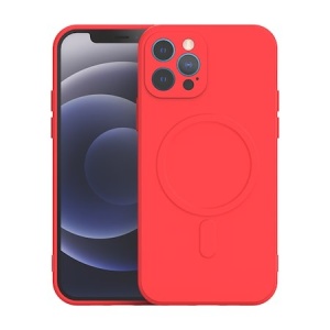 Husa protectie Flippy compatibila cu iPhone 13 Pro (6.1) , Liquid MagSafe, ring-shaped, magnetica, Rosu - Img 1
