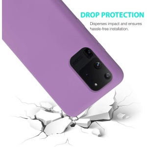 Husa protectie Flippy compatibila cu Samsung S20 Ultra Liquid Silicone Case Mov - Img 2