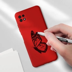 Husa protectie Flippy pentru Samsung A22 5G Liquid Silicone Rosu - Img 3