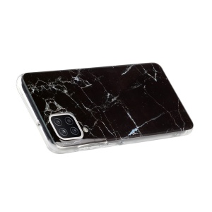 Husa protectie pentru Apple iPhone SE 2020 Soft IMD TPU Marble Negru Suport inclus - Img 7