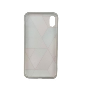 Husa protectie pentru Apple iPhone XR Soft IMD TPU Marble Geometric Roz - Img 1