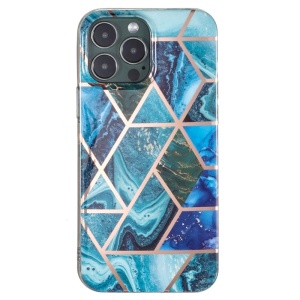 Husa protectie pentru Samsung A11 Soft IMD TPU Marble Geometric Albastru - Img 1