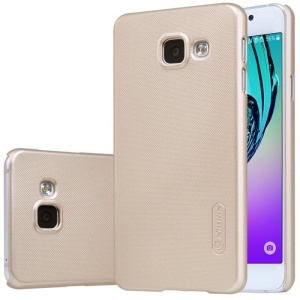 Husa Samsung Galaxy J3 2016 Nillkin Frosted Shield Auriu + Folie de protectie - Img 1