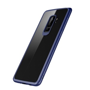 Husa Samsung Galaxy S9 Plus Tpu Transparent cu margini colorate albastru - Img 1