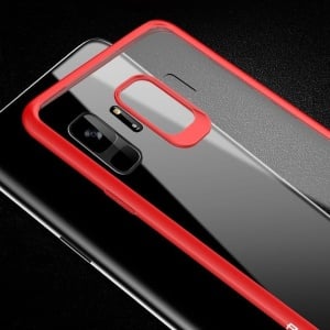 Husa Samsung Galaxy S9 Tpu Transparent cu margini colorate rosu - Img 5