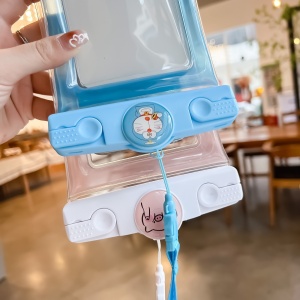 Husa subacvatica Mascot Waterproof Flippy, Snowproof, Universala, cu Snur, pentru telefon sau documente, Cat, Bleu - Img 2