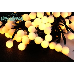 Instalatie Craciun, 12 metri, 100 de LED-uri cu ornament tip Bulb, 8 jocuri de lumini, alb cald, cu energie solara, liniar, interior/exterior, Flippy - Img 8