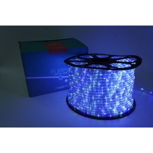 Instalatie Craciun, 32 m, 768 Led-uri, Furtun Luminos, Alb rece/ Albastru, Transformator, 8 jocuri de lumini, Sectionabila, 220 V, Flippy - Img 5