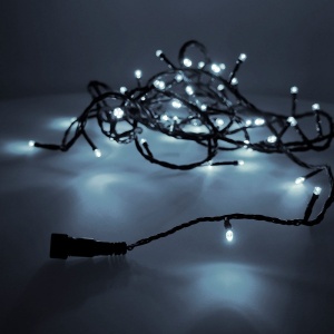 Instalatie Craciun Profesionala de Exterior IP65, 7 m, 70 Led-uri Mari ,Liniara, Alb rece, Interconectabila, Prelungitor 1.5 m inclus, Fir Negru, Flippy - Img 2