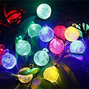 Instalatie Craciun, Tip Globuri de cristal, 100 Led-uri, 12 metri, Multicolor, Energie solara, Senzor de lumina, Flippy - Img 8