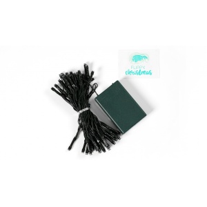 Instalatie de Craciun cu Baterii Tip Liniar, 2 jocuri de lumini, Fir Verde 5 m 50 LED -uri, Alb Cald - Img 5