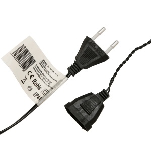 Instalatie de Craciun Flippy® Tip Liniara, Fir Negru, 24 m, 300 LED-uri, Interconectabila, Alb Cald - Img 5