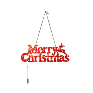 Instalatie LED de Craciun, Flippy, Litere 3D, Merry Christmas, Lumina Calda, 27.5 x 10.5 x 1.4 cm, Rosu - Img 8