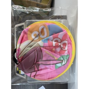 Joc Darts Flippy pentru Copii, Placa Pliabila 70 cm, 8 Mingii Velcro/Scai Simple, 2 Mingii Luminoase, Model Acadele, Roz - Img 10