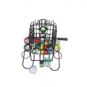 Joc Mini Loterie Flippy, Bingo, cu Pahare de Shot din Sticla, 20 x 20 x 19 cm, 48 Bile, Negru - Img 8