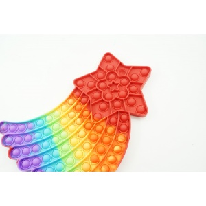 Jucarie antistres din silicon, Flippy, Pop It Now and Flip It, Stea cazatoare, Multicolor - Img 2