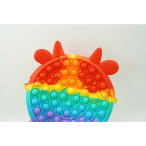 Jucarie antistres din silicon, Pop it Now and Flip It, Flippy, Geanta, Model 4, Multicolor - Img 2